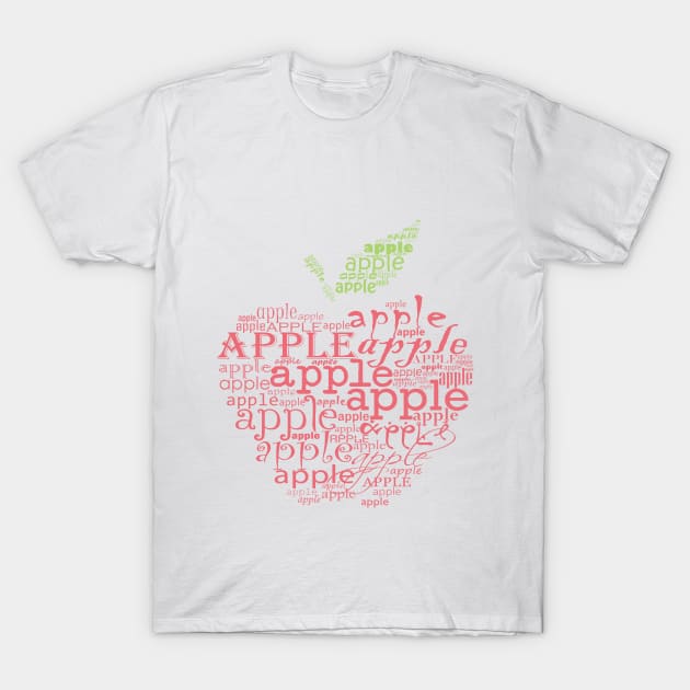 Typographic apple T-Shirt by hedehede